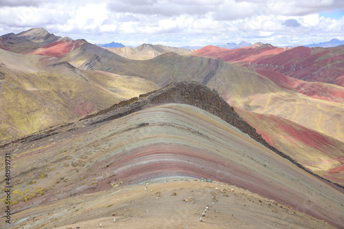 View of Palccoyo Rainbow Mountain, Peru