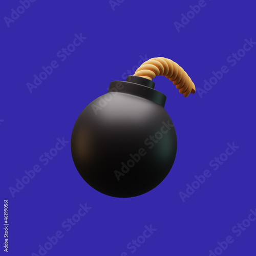 Konstfotografi Bomb icon 3d illustration