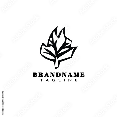 burning bush logo cartoon icon design style black isolated vector illustration