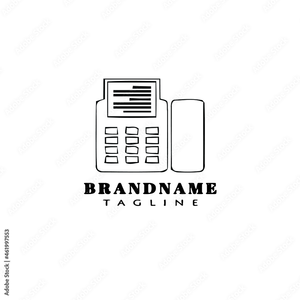 fax logo cartoon icon design template black isolated vector illustration fax logo cartoon icon design template black isolated vector illustration