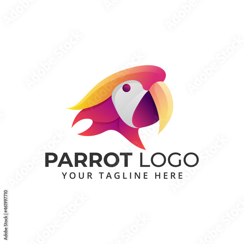 parrot, macaw bird modern design logo