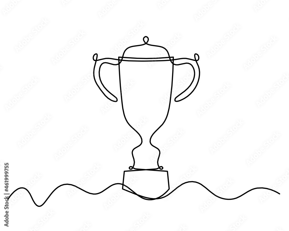 Abstract cup as continuous lines drawing on white as background. Vector Abstract cup as continuous lines drawing on white as background. Vector