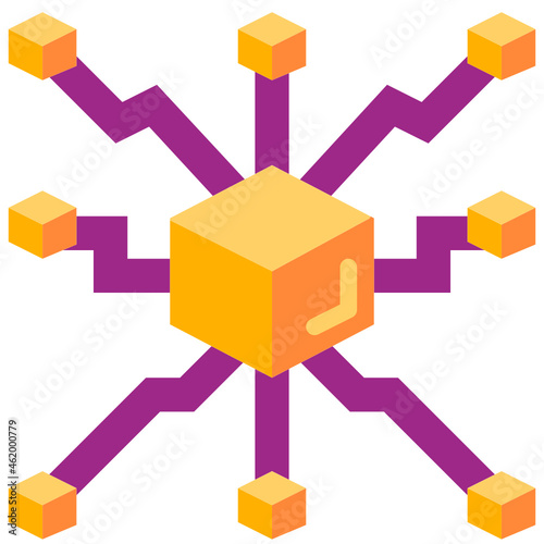 non fungible token flat icon