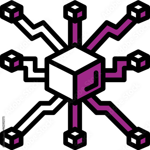 non fungible token one color icon