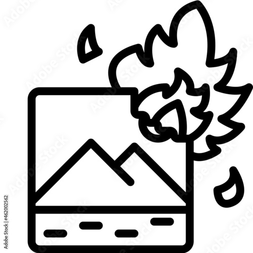 burn line icon