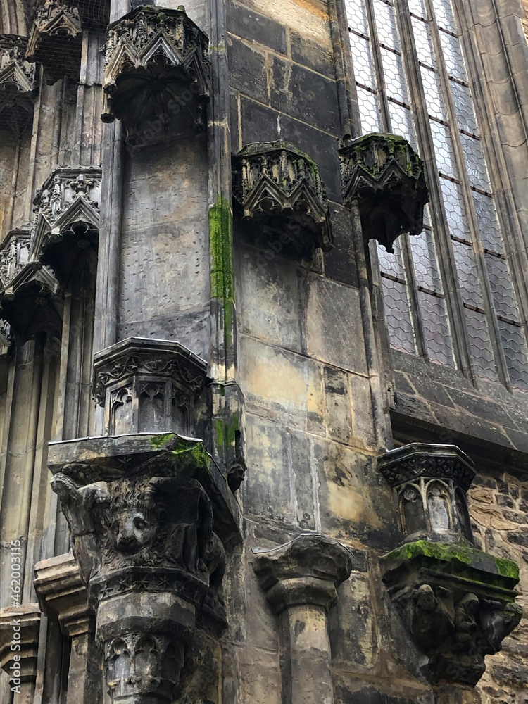 Gothic decoration on the outside of the cathedral