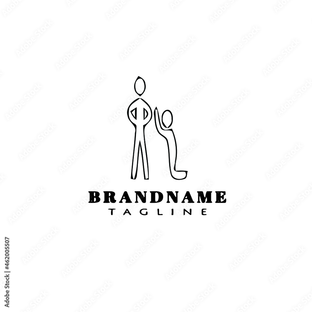 unique bullying cartoon logo icon design template black isolated vector unique bullying cartoon logo icon design template black isolated vector
