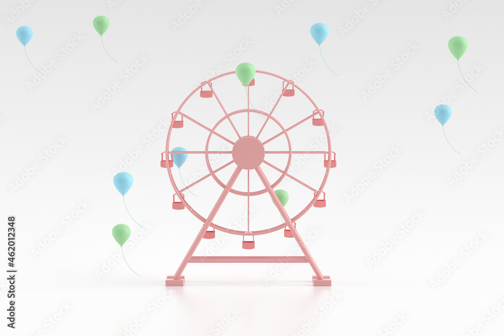 3d rendering cartoon funfair picture 3d rendering cartoon funfair picture