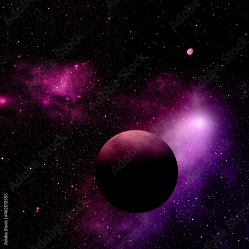 Far-out planets in a space. © Anatolii