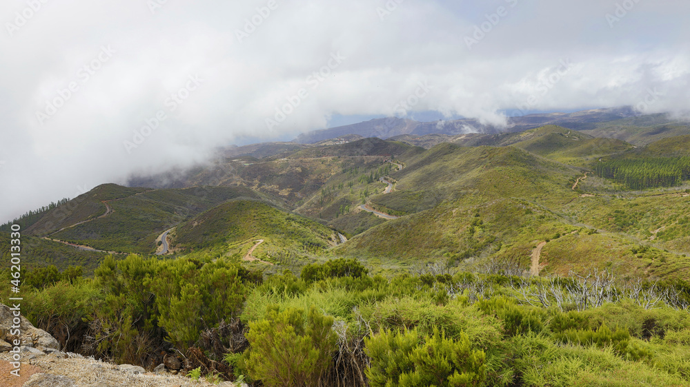 The evergreen cloud forest Garajonay with its incomparable atmosphere inspires in the heart of the Canary Island of La Gomera with the highest mountain Alto de Garajonay. 