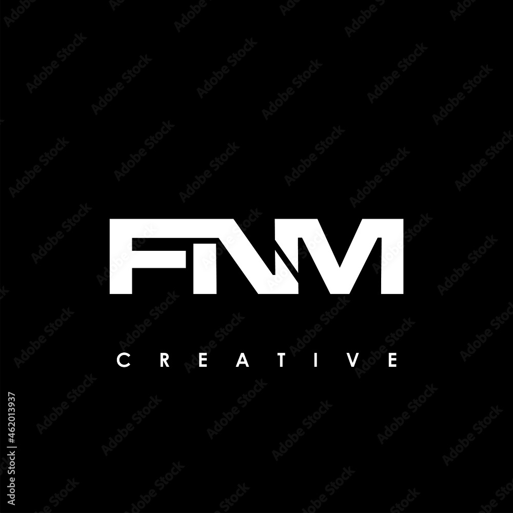 FNM Letter Initial Logo Design Template Vector Illustration
