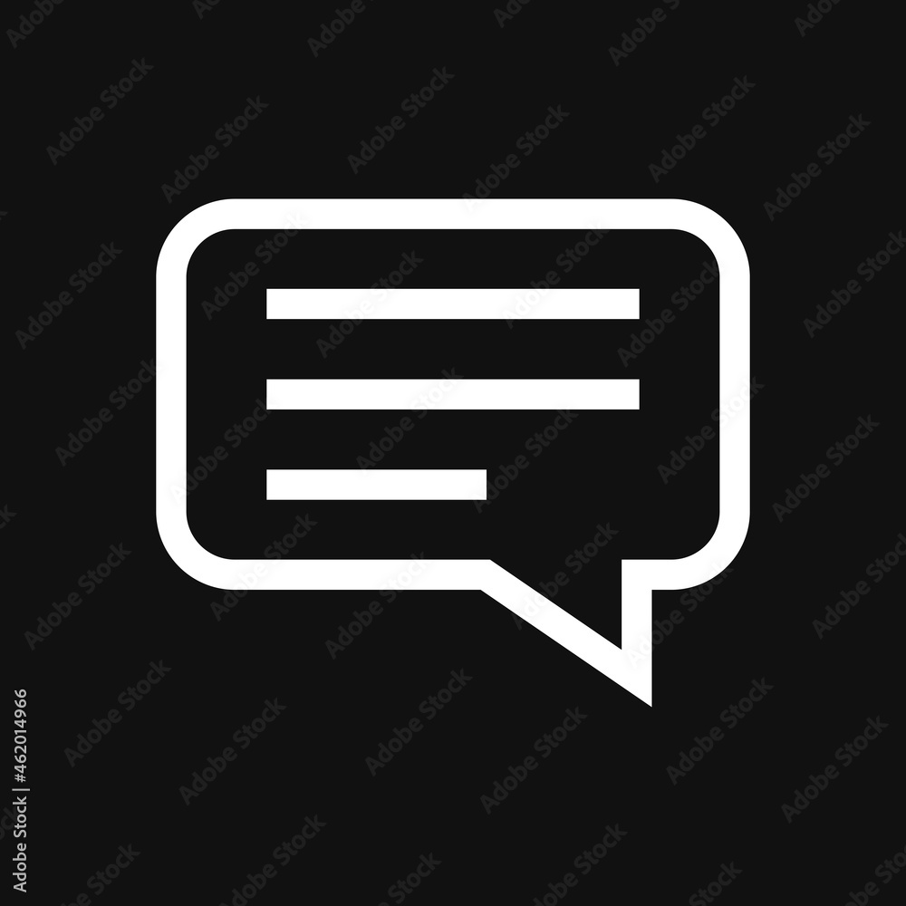Speech Bubble With Text on grey background Speech Bubble With Text on grey background