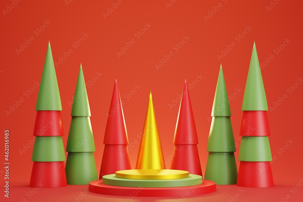 3d rendering christmas podium 3d rendering christmas podium