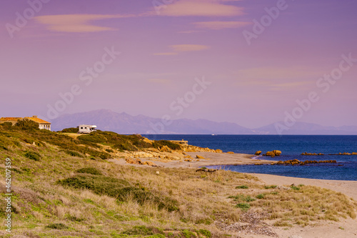 Caravan on beach by Punta Mala  Alcaidesa Spain