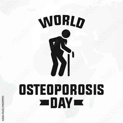 world osteoporosis day modern creative banner, sign, design concept, social media post, template with broken bones vector on an abstract background. 