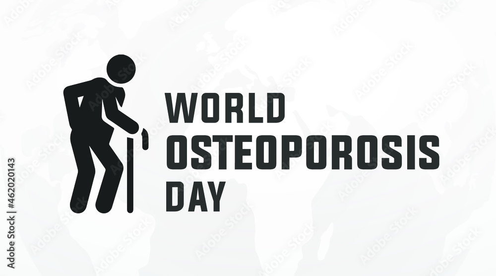 world osteoporosis day modern creative banner, sign, design concept, social media post, template with broken bones vector on an abstract background. 