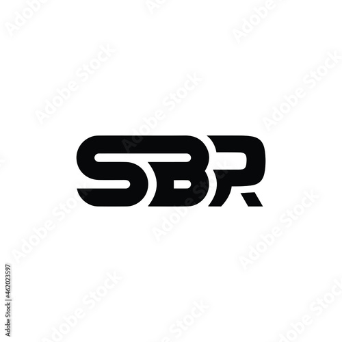 SBR letter logo design on black background. SBR creative initials letter logo concept. 