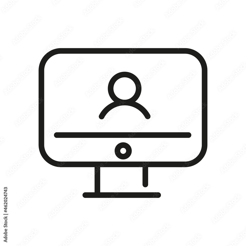Computer Icon Isolated On White Background. Monitor Symbol Modern, Simple, Vector, Icon For Website Design, Mobile APP, UI. Vector Illustration Computer Icon Isolated On White Background. Monitor Symbol Modern, Simple, Vector, Icon For Website Design, Mobile APP, UI. Vector Illustration