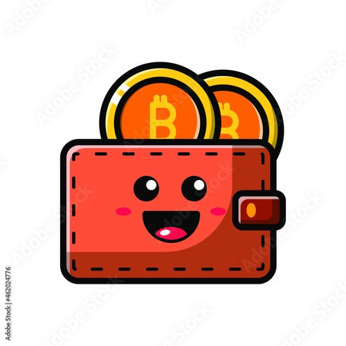 cute criptocurrency icon illustration vector graphic