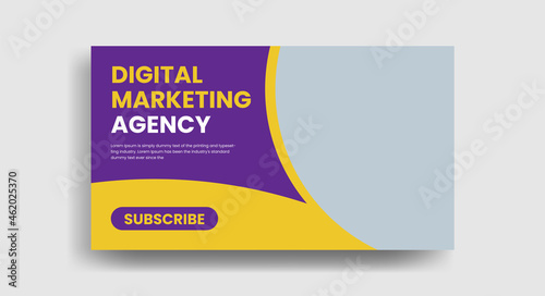 Corporate Business Youtube Thumbnail Template Design and Web Banner