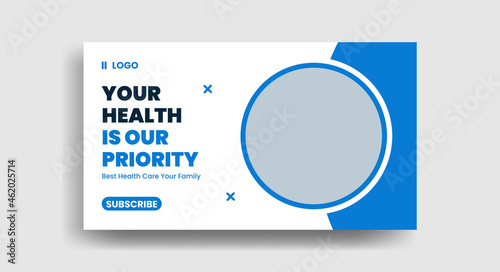 Medical Healthcare YouTube Thumbnail Design and Web Banner