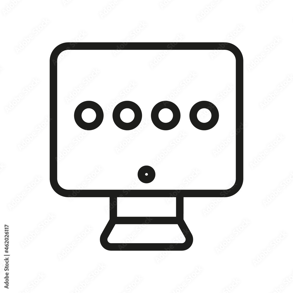 Computer Icon Isolated On White Background. Monitor Symbol Modern, Simple, Vector, Icon For Website Design, Mobile APP, UI. Vector Illustration Computer Icon Isolated On White Background. Monitor Symbol Modern, Simple, Vector, Icon For Website Design, Mobile APP, UI. Vector Illustration