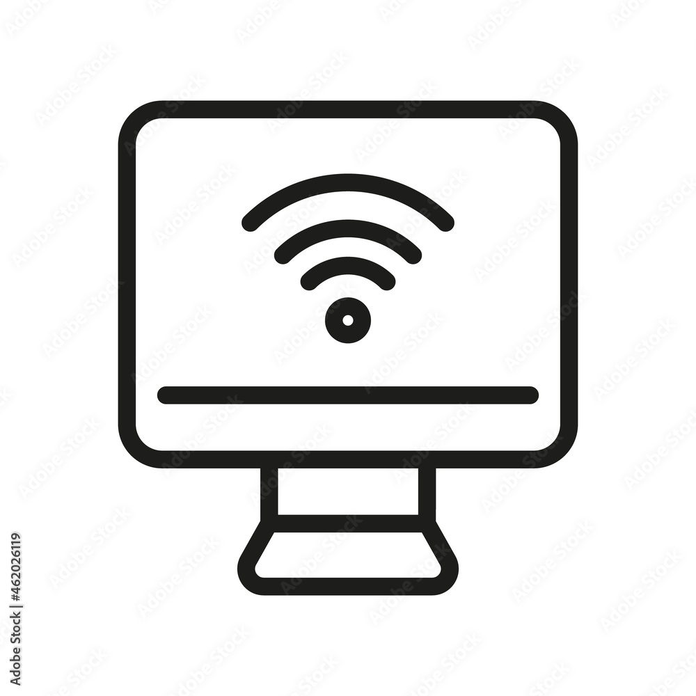 Computer Icon Isolated On White Background. Monitor Symbol Modern, Simple, Vector, Icon For Website Design, Mobile APP, UI. Vector Illustration Computer Icon Isolated On White Background. Monitor Symbol Modern, Simple, Vector, Icon For Website Design, Mobile APP, UI. Vector Illustration