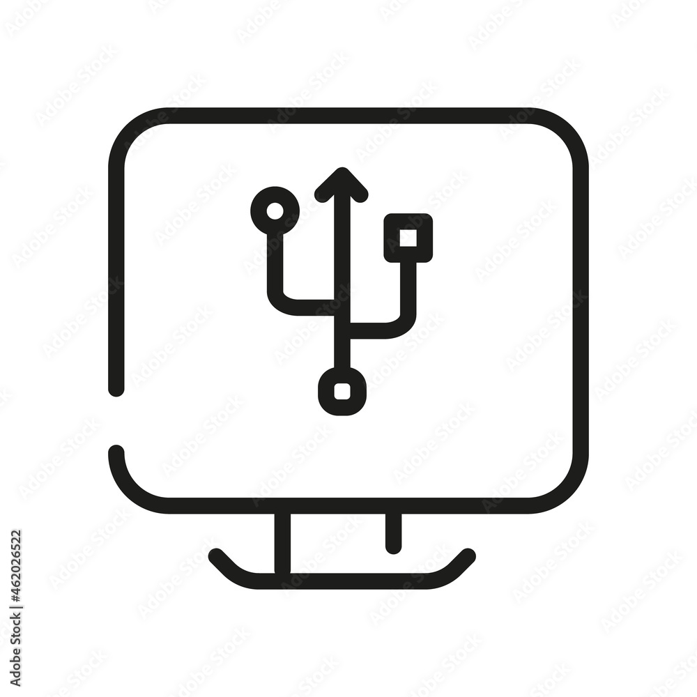 Computer Icon Isolated On White Background. Monitor Symbol Modern, Simple, Vector, Icon For Website Design, Mobile APP, UI. Vector Illustration Computer Icon Isolated On White Background. Monitor Symbol Modern, Simple, Vector, Icon For Website Design, Mobile APP, UI. Vector Illustration