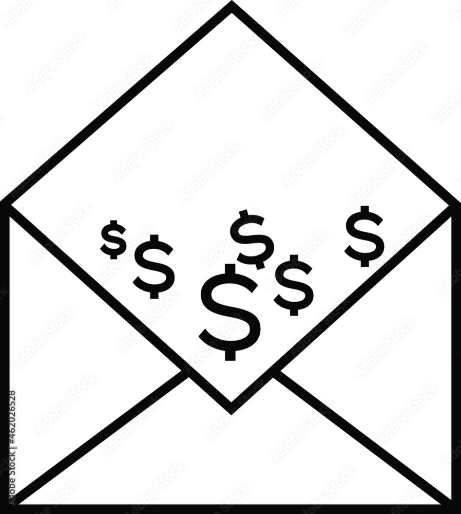 Salary Cash Money Minimal Color Flat Line Stroke Icon Pictogram Symbol Illustration Salary Cash Money Minimal Color Flat Line Stroke Icon Pictogram Symbol Illustration