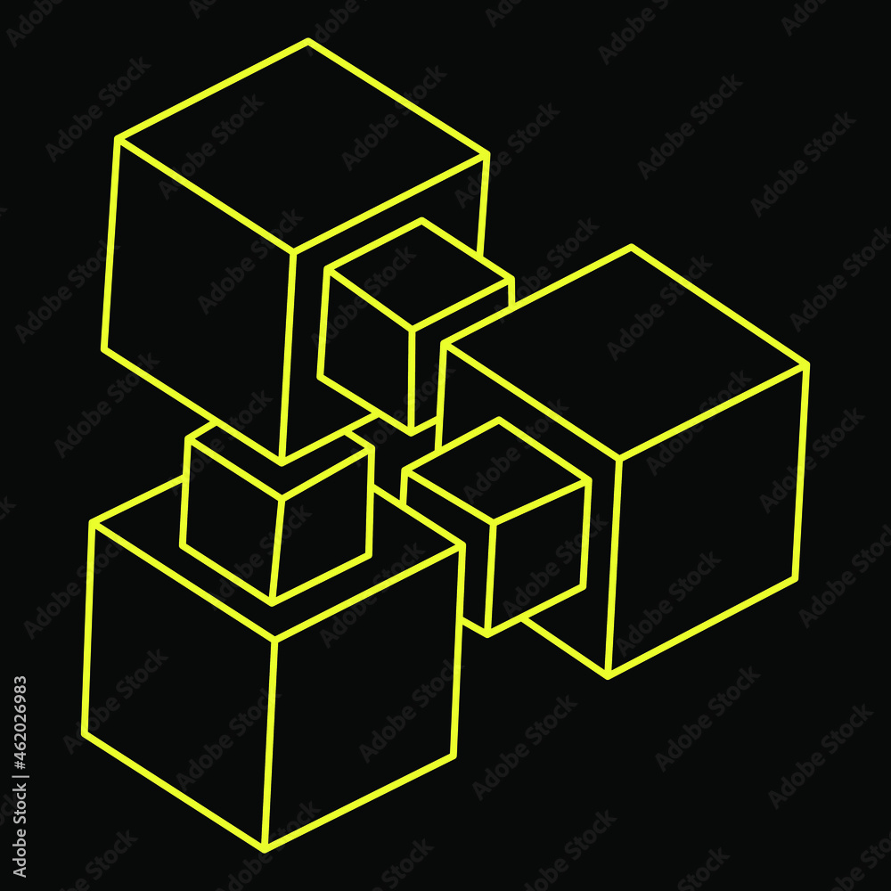 Escher paradox. Impossible optical illusion shape. Optical art object. Impossible figure. Geometry. Escher paradox. Impossible optical illusion shape. Optical art object. Impossible figure. Geometry.