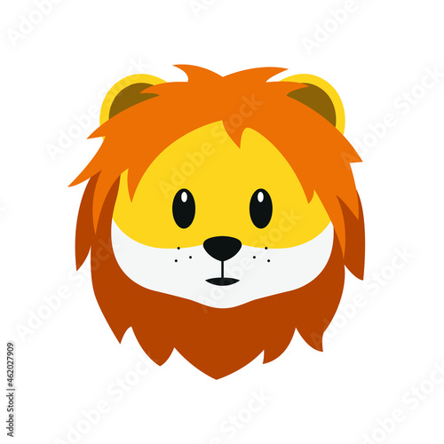 Lion vector emoji illustration cute
