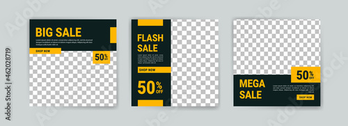 Sale square banner template for social media posts.