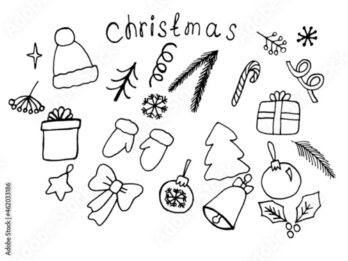 set of hand drawn icons
