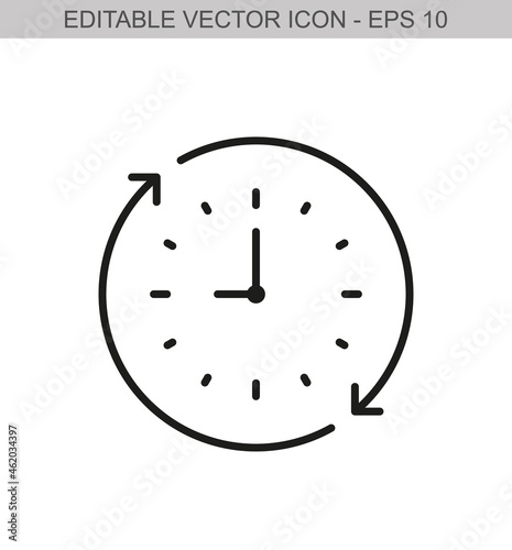 Time management arrow sign