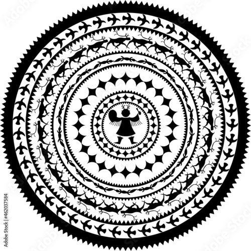 Vector art of stylized siberian ethnic mandala