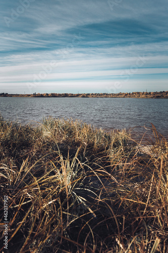 Autumn day on the river bank