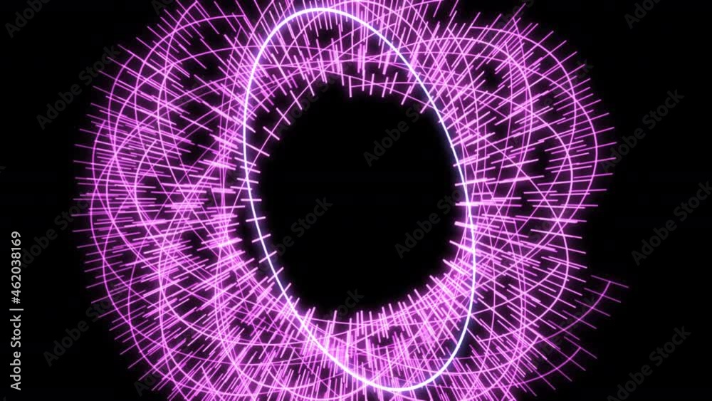 3D Geometric Star Edges Purple VJ Loop Animation Background 