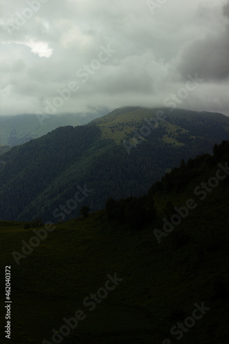 clouds over the mountains