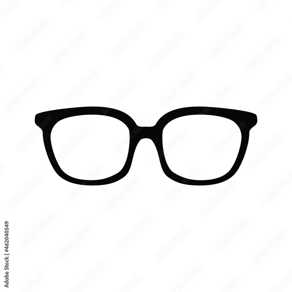 Black frame glasses. Hipster, nerd, smart, stylish. Black frame glasses. Hipster, nerd, smart, stylish.