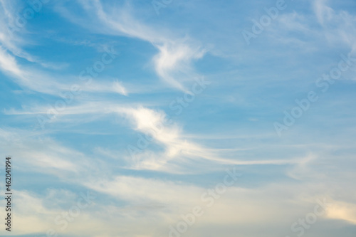 Blue sky or sky azure and white clouds blackground on daytime