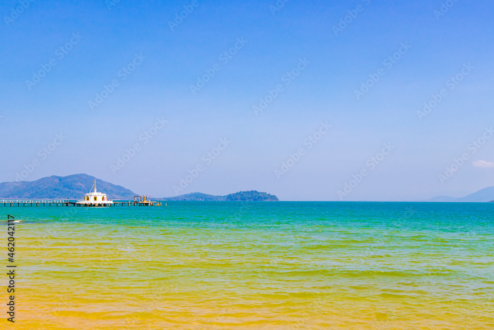 Thai temple in the water and paradise Koh Phayam Thailand.