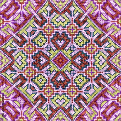Seamless kaleidoscope or endless pattern for ceramic tile, wallpaper, linoleum, textile, web page background used