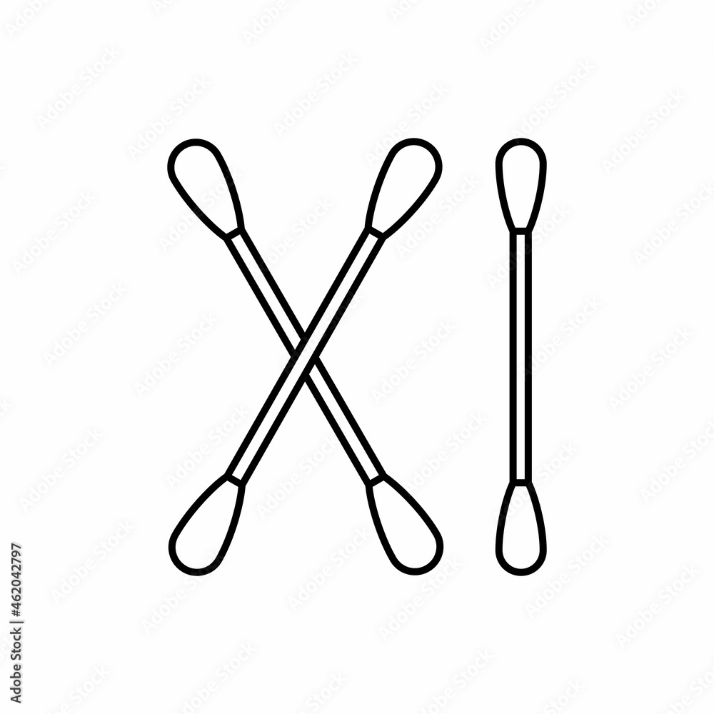 cotton swabs line art vector icon cotton swabs line art vector icon
