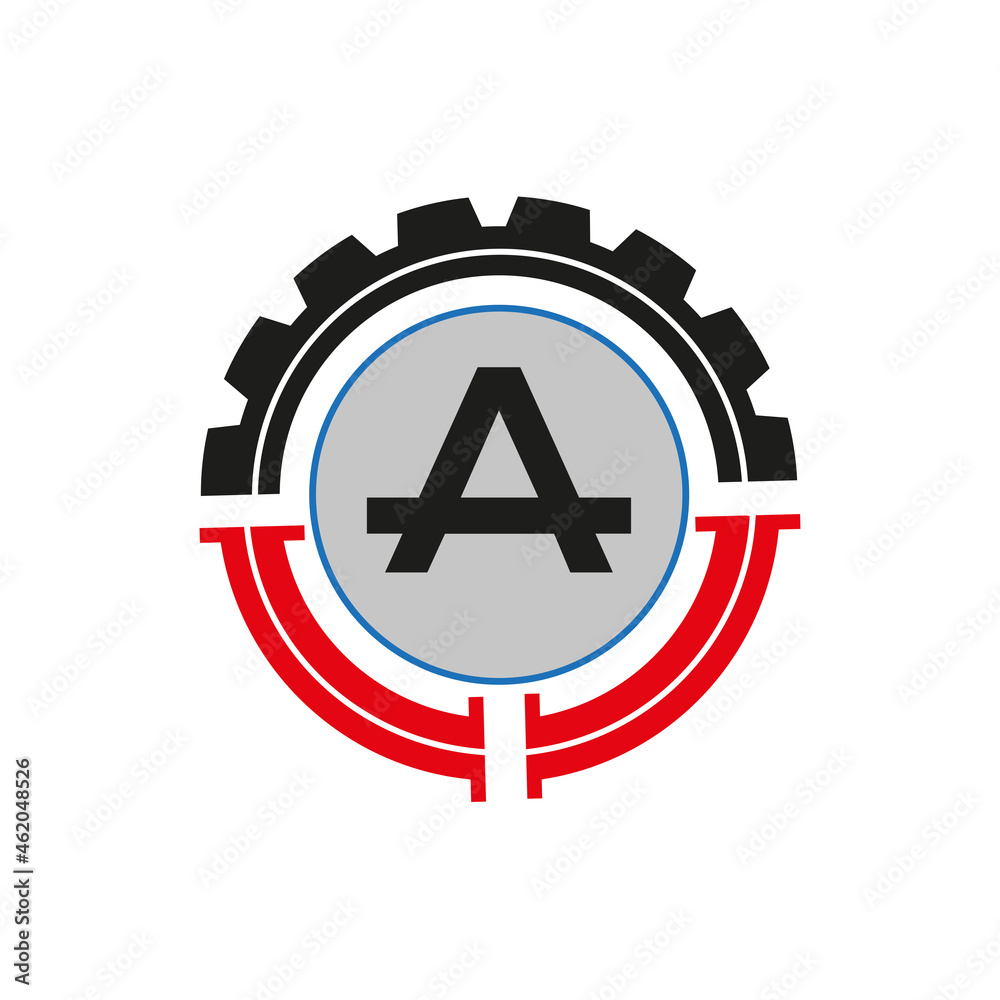 A letter Logo with Round Shape Black color vector template A letter Logo with Round Shape Black color vector template