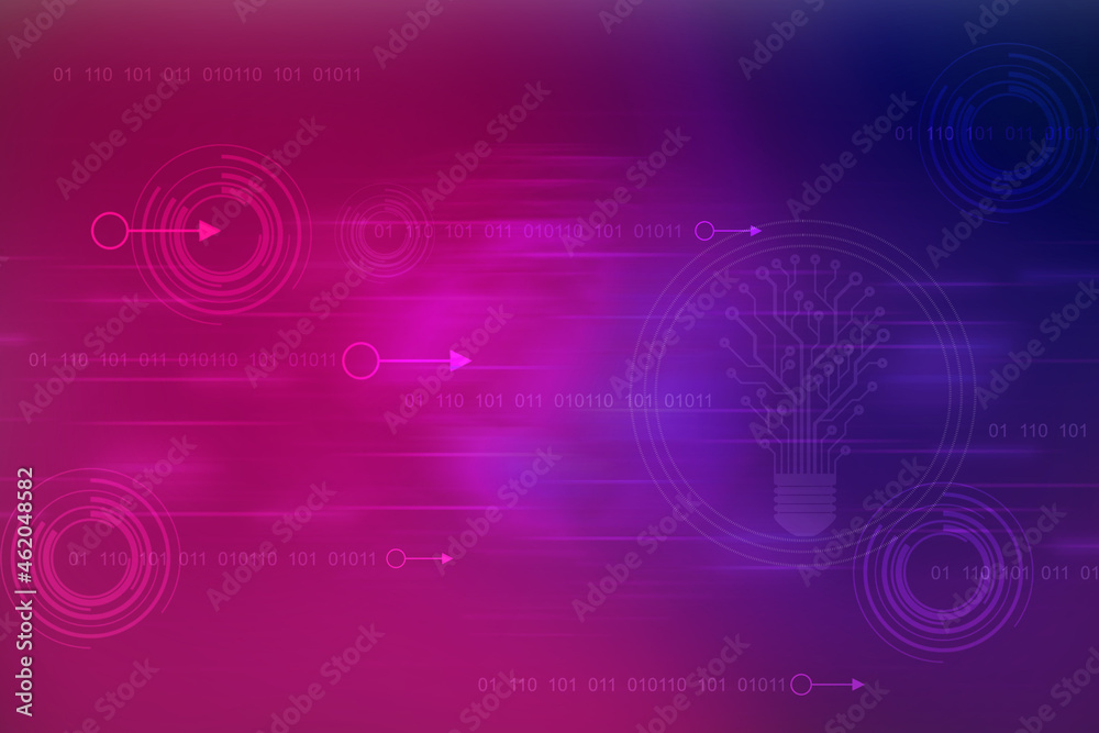 Obraz premium 2d illustration bulb technology background 