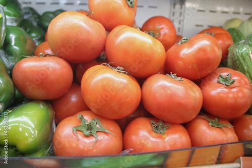 tomatoes in a market