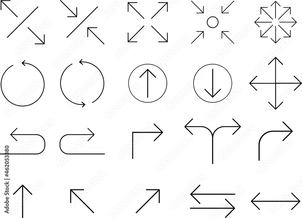 set of Line Interface Arrows Icons
set of Line Interface Arrows Icons