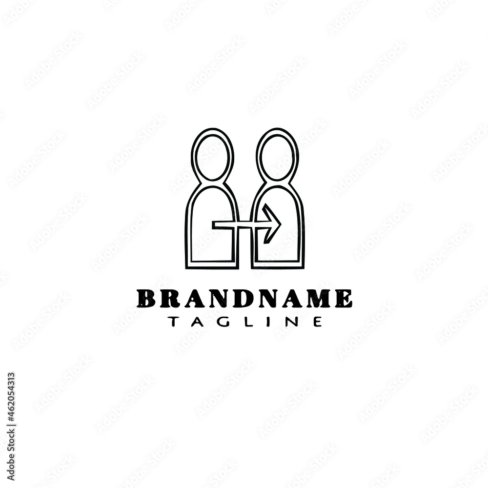 unique business group logo cartoon icon design template isolated vector illustration