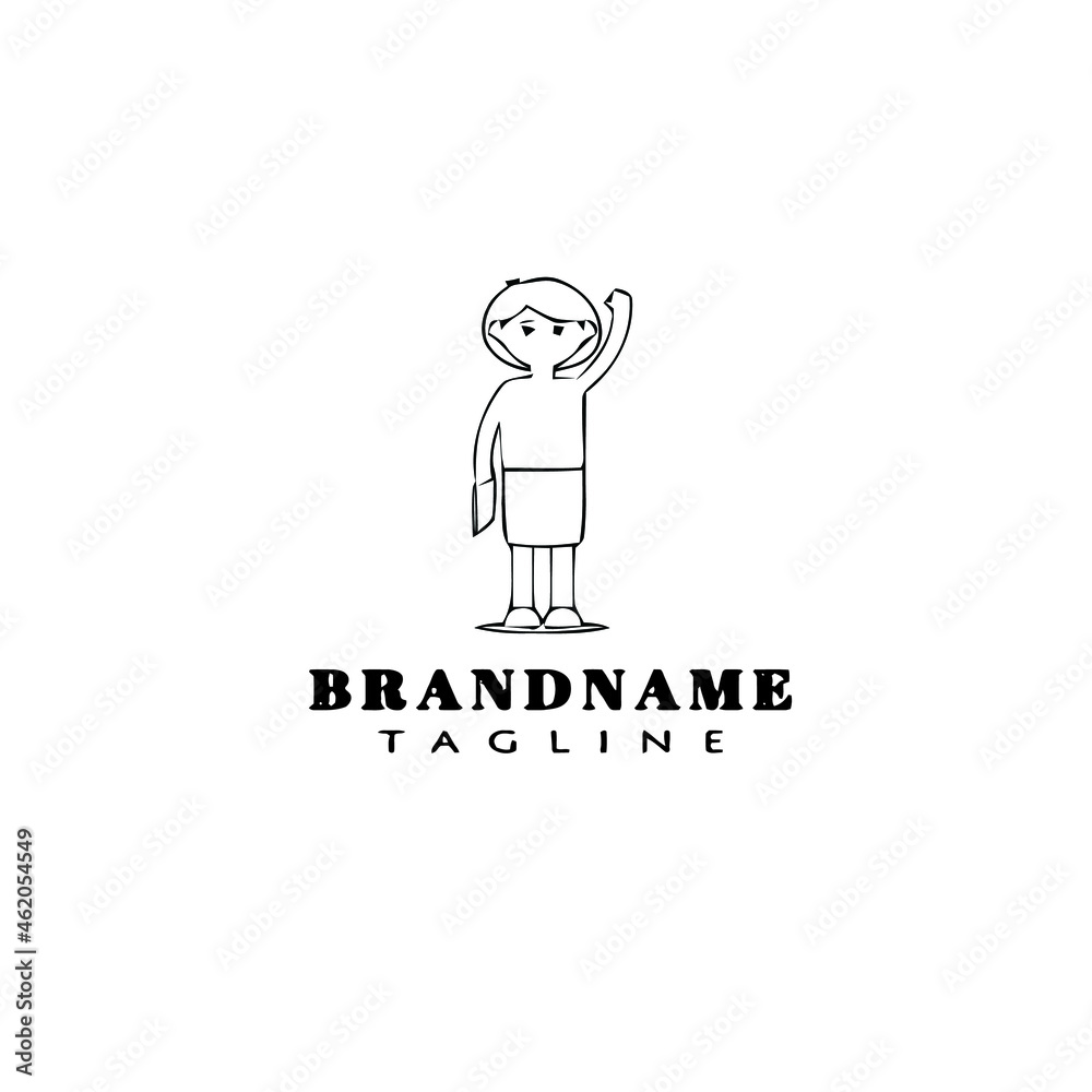 business woman logo cartoon icon design template black isolated illustration business woman logo cartoon icon design template black isolated illustration