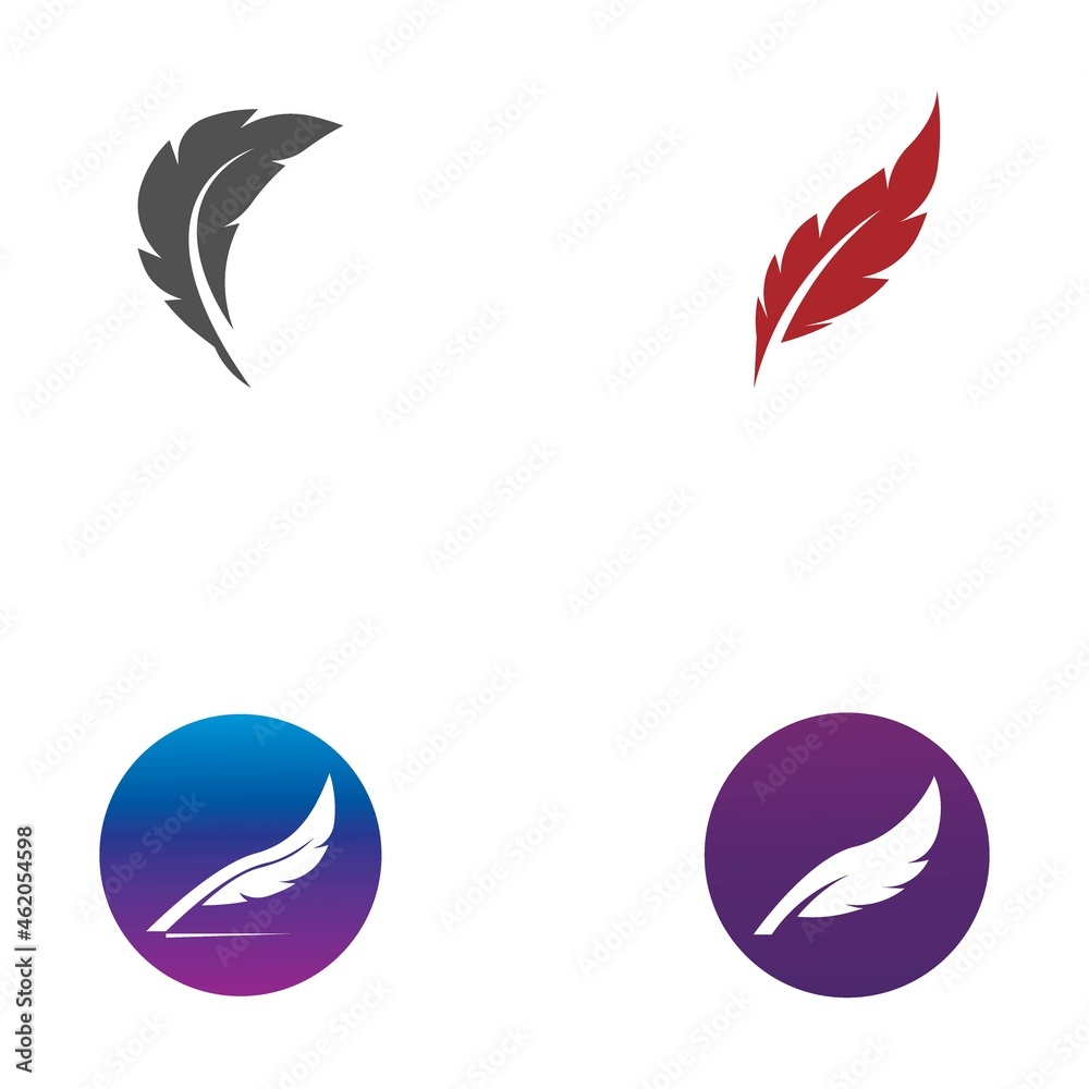 feather logo and symbol illustration feather logo and symbol illustration